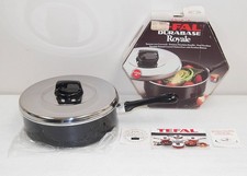 New!! Vtg 4.24 Qt. T-FAL "Durabase- Royal" NONSTICK COVERED PAN with VENTED LID!