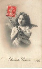ANGELS #MK52869 SAINT CECILE AN ANGEL WITH A ZITHER