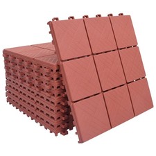 10x Carreaux de Terrasse Plastique Dalle Plancher Tuile Lame Jardin vidaXL