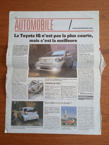 Page journal toyota iq - page,