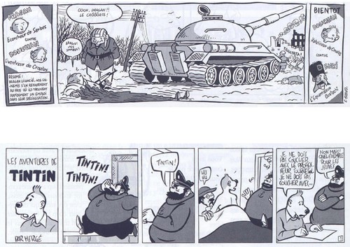Parodie tintin dédicace - tintin,