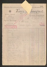 "PARIS (IV°) ACCESSORIES for CYCLE & AUTOMOBILE "TARCY & BACQUET / LECOMTE" 1930