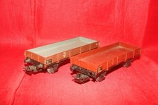 MARKLIN HO LOT 2 WAGONS PLATS TRAIN ELECTRIQUE