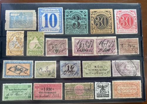 Lot timbres fiscaux - de,