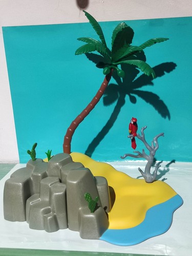 Playmobil lot île - Île, palmier