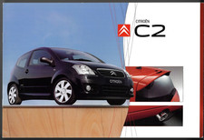 Citroen C2 2008-2009 UK Market Sales Brochure Vibe, Rhythm, VTR & VTS