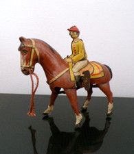 JOUET EN TOLE JOCKEY ET CHEVAL GERMANY D.R.G.M D.R.Pa A REVISER TRES BON ETAT
