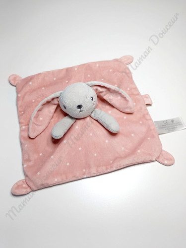 Doudou plat carré lapin - doudou,