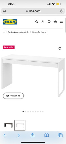 Micke ikea desk - white, with