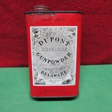 Dupont Superfine Gunpowder Tin
