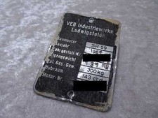 DDR Originale Plaque simson Sr