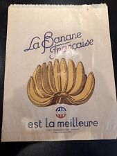 Rare Antique Small Advertising Paper Bag Banana Grocery Store 1970s