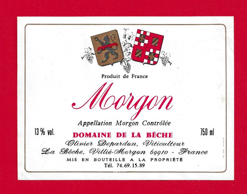 Bj45 etiquette morgon domaine - etiquette,