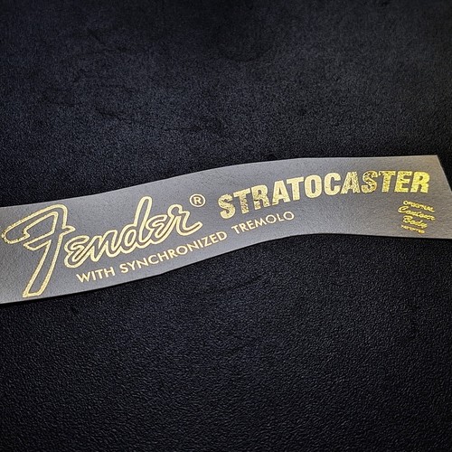 Strat decal solid gold fender - strat,