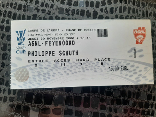 Ticket foot nancy - foot, "