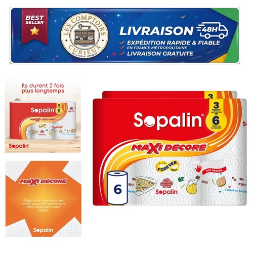 Sopalin maxi rouleaux décoré - rouleaux,