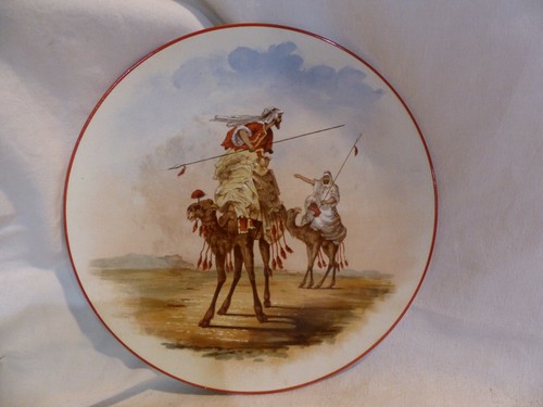 Plat peinture chasse emaillée - peinture,