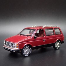 1984-1990 DODGE CARAVAN RED 1/64 SCALE COLLECTIBLE DIORAMA DIECAST MODEL CAR