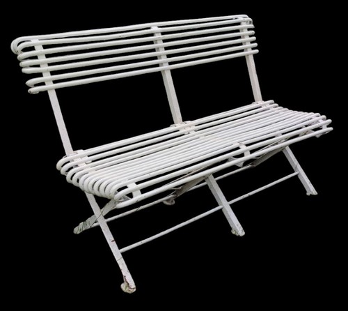 Ancien banc fonte fer jardin - banc,