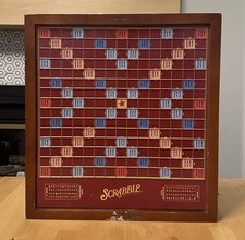 SCRABBLE Premiere Wooden Deluxe Edition, Rotating Board, See Description, Luxury