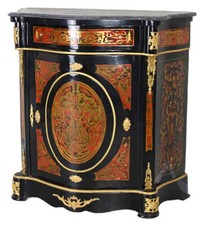 Boulle Armoire Baroque Halbschrank Antique Luxe Console Bois Massif