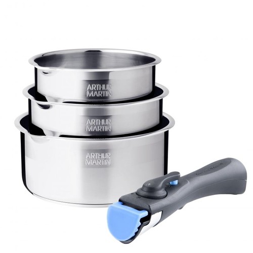 Lot casseroles inox - 3,