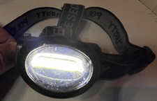 Police Security LED Head Lamp, Black, adjustable head band