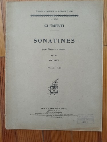 Partition ancienne clementi - ancienne,