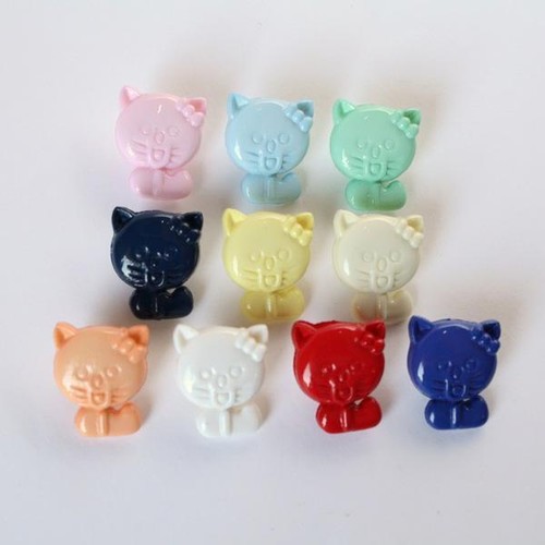 Boutons fantaisie chat - x,