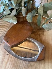 Miroir de poche en bois avec