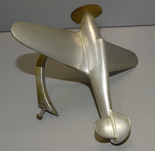 -ANCIENNE MAQUETTE ALU AVION SPITFIRE avec PIED JUS GRENIER POUR LAMPE/AUTRE  D