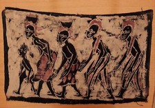 TAPISSERIE AFRICAINE TISSU IMPRIMÉ  AFRIQUE 72x44cm