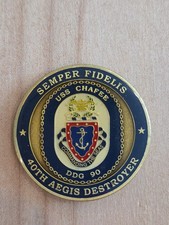 USN USS Chafee DDG 90 40th Aegis Destroyer Challenge Coin #D17