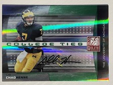 Chad Henne 2008 Donruss Elite College Ties Auto 48/50 Michigan Wolverines