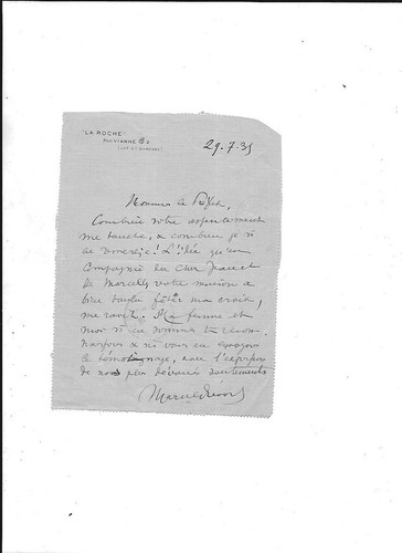 Marcel prevost vianne remercie - vianne,