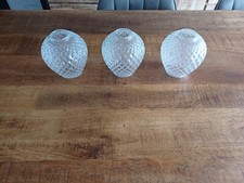 3 globe boule ancien tulipe lampe plafonnier art déco  