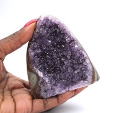 Améthyste Brésil : Spécimen de Géode pour Collection 375gr 90mm Brésil