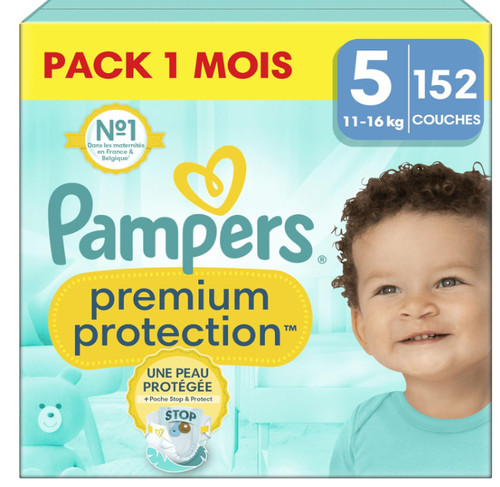 152 couches bébé pampers - couches,