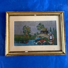 ANCIEN BRODERIE TRAVAIL DE