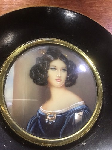 Portrait miniature xixème - portrait,