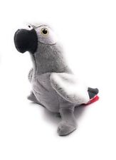Plush animal fabric parrot grey sitting bird 19 cm