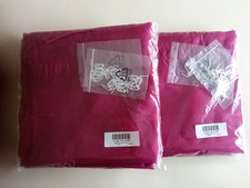 2 Rideaux voile uni Cassis