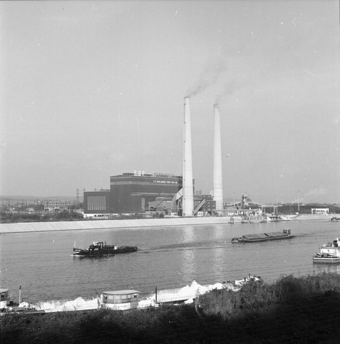 Porcheville 1950 péniches - c.,