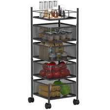 HOMCOM Desserte de cuisine à