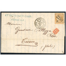 LETTRE TIMBRÉE DE 1872 AVEC