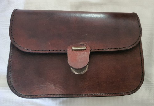Pochette cuir marron x - pochette,