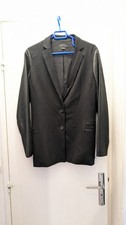Blazer veste bimatiere cuir