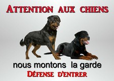 plaque attention aux chiens