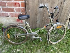 Vélo Collection Ancien PEUGEOT Nouveau Style Femme Metal Vert Gris Vintage #C442