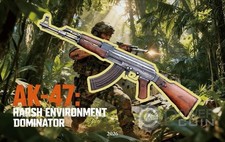 AK-47 Shaped 1/1000 Oz Monnaie